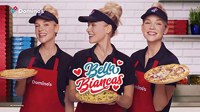 tv commercial Dominos Bella Biancas